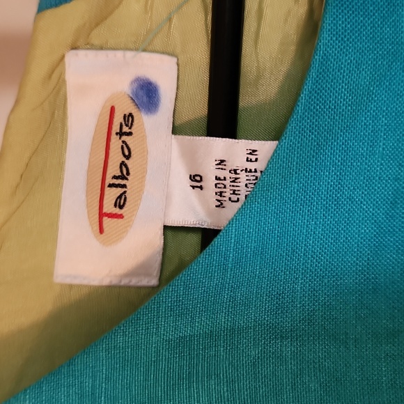 Talbot's Turquoise Sheath, Size 16 - Picture 3 of 6